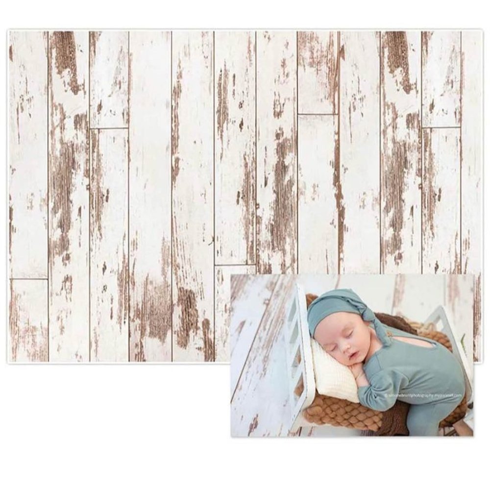 7x5FT White Wood Rustic Wooden Floor Backdrop Photography Vinyl Background